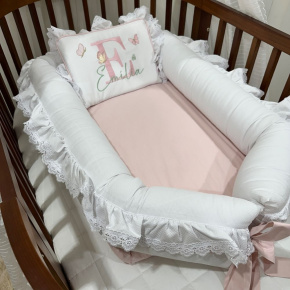 Ninho Baby 02 peças Borboletas com o Nome Emília