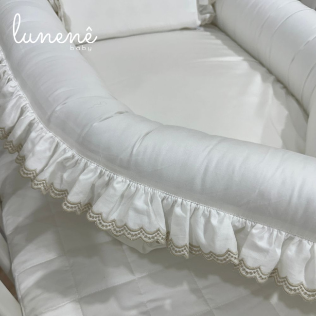 Ninho Baby 02 peças Lunenê Baby Castelli Caqui 400 Fios 4579