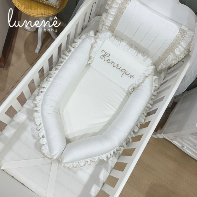 Ninho Baby 02 peças Lunenê Baby Castelli Caqui 400 Fios 4579