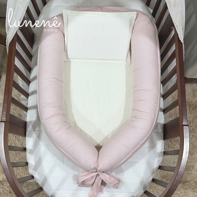 Ninho Baby 02 peças Lunenê Baby Percal Rose e Bege 5520