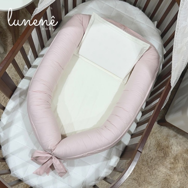 Ninho Baby 02 peças Lunenê Baby Percal Rose e Bege 5520