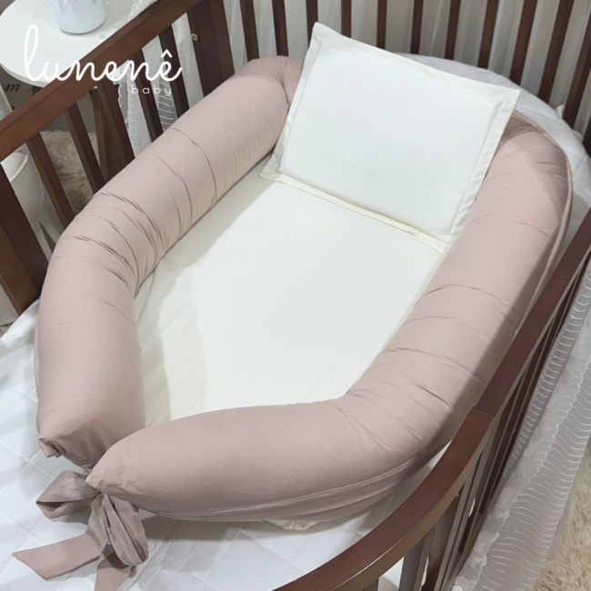 Ninho Baby 02 peças Lunenê Baby Percal Terracota e Bege 5519