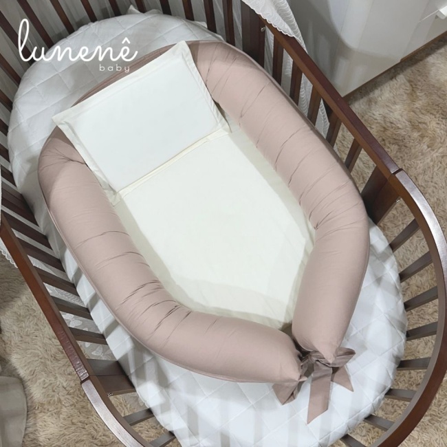 Ninho Baby 02 peças Lunenê Baby Percal Terracota e Bege 5519