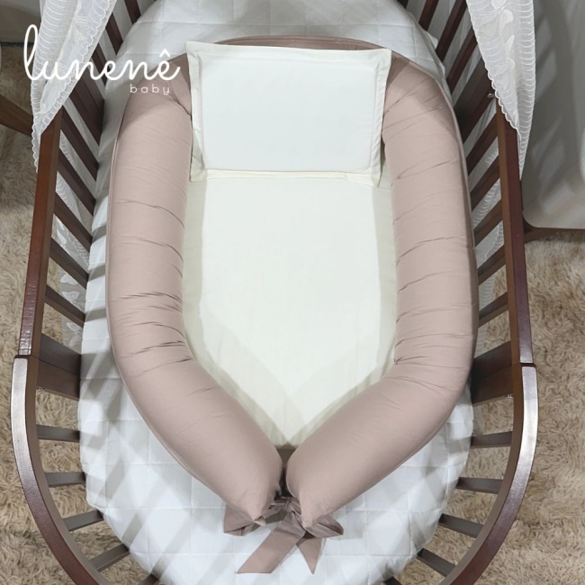 Ninho Baby 02 peças Lunenê Baby Percal Terracota e Bege 5519