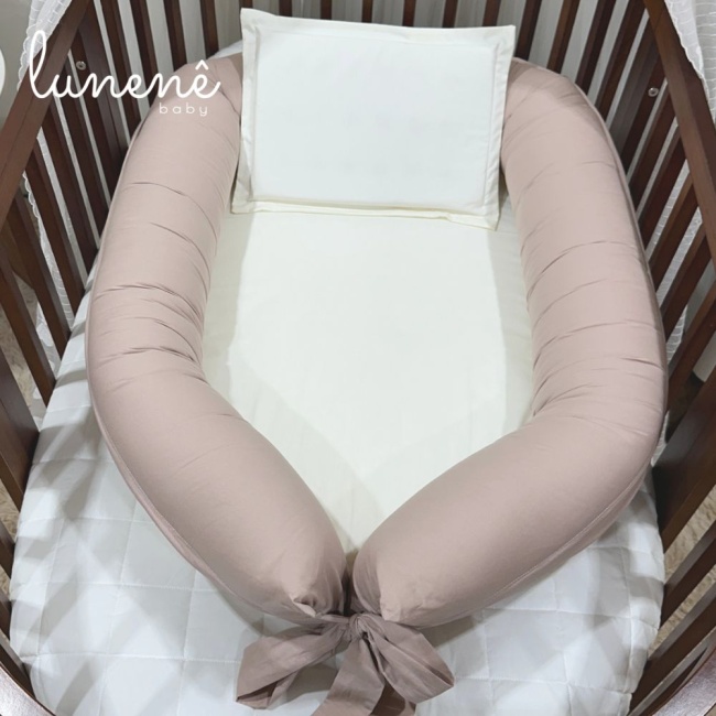 Ninho Baby 02 peças Lunenê Baby Percal Terracota e Bege 5519