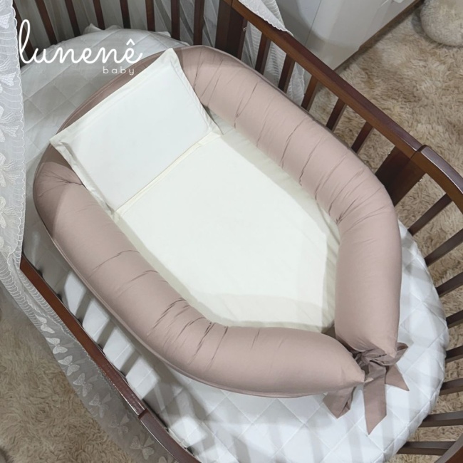 Ninho Baby 02 peças Lunenê Baby Percal Terracota e Bege 5519