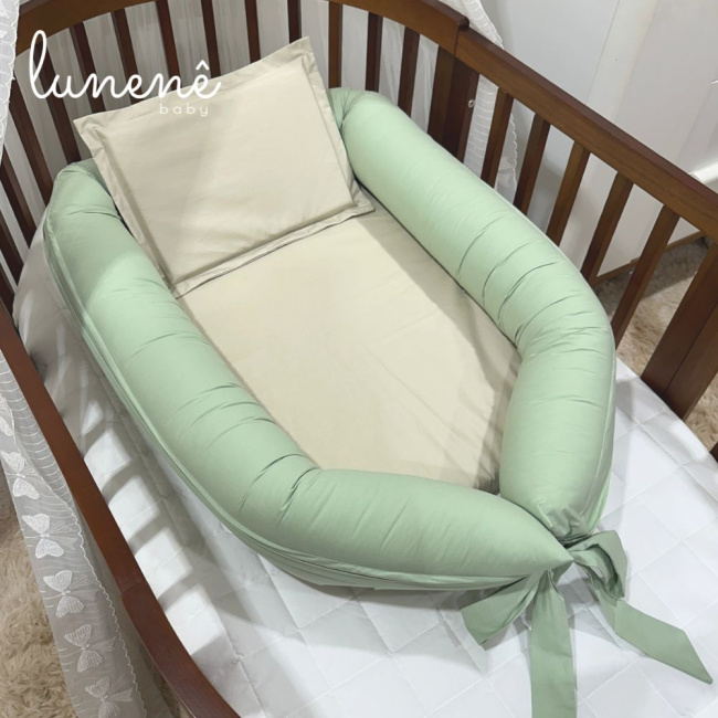 Ninho Baby 02 peças Lunenê Baby Verde Malva 5515