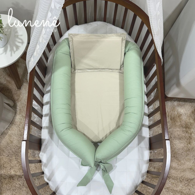 Ninho Baby 02 peças Lunenê Baby Verde Malva 5515