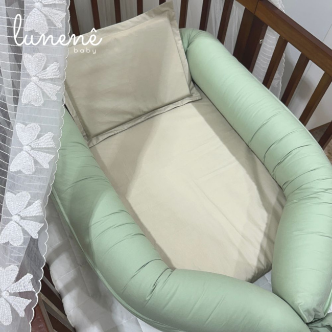 Ninho Baby 02 peças Lunenê Baby Verde Malva 5515