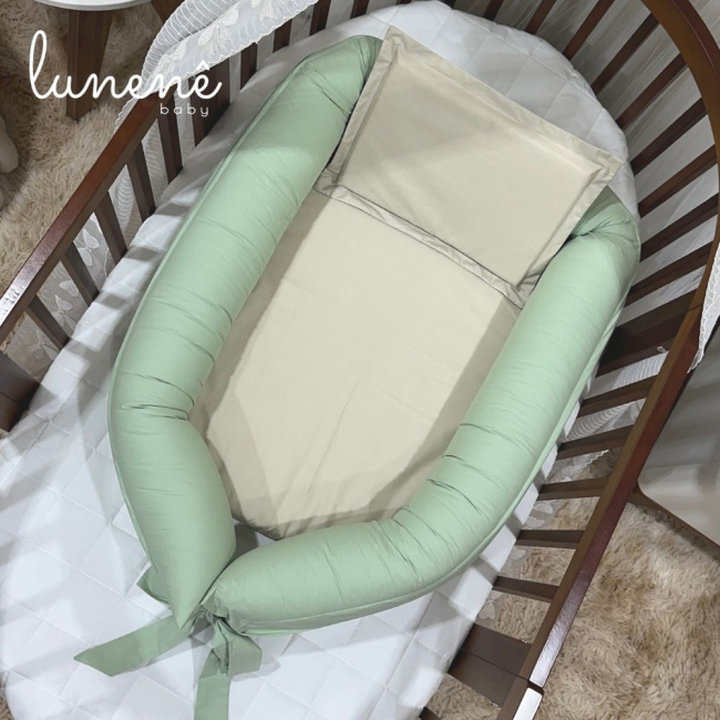Ninho Baby 02 peças Lunenê Baby Verde Malva 5515