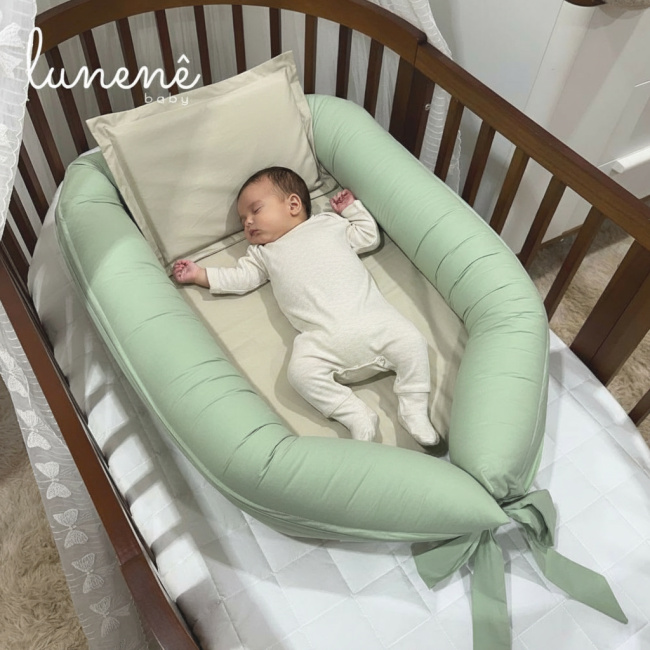 Ninho Baby 02 peças Lunenê Baby Verde Malva 5515