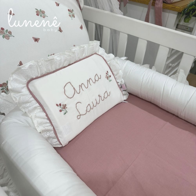 Ninho Baby 02 peças Personalizado Piquezinho Floral 400 Fios 4528