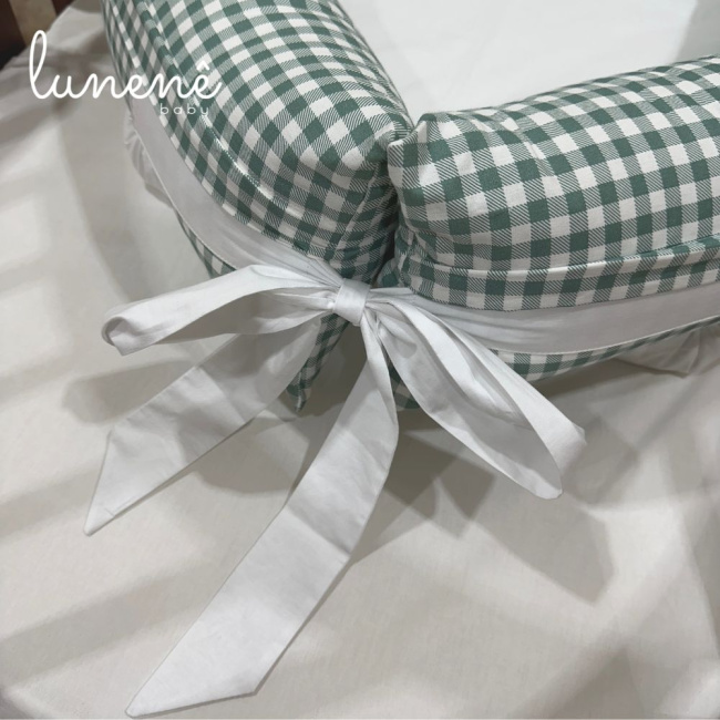 Ninho Baby 02 peças Xadrez Verde 200 Fios 4547