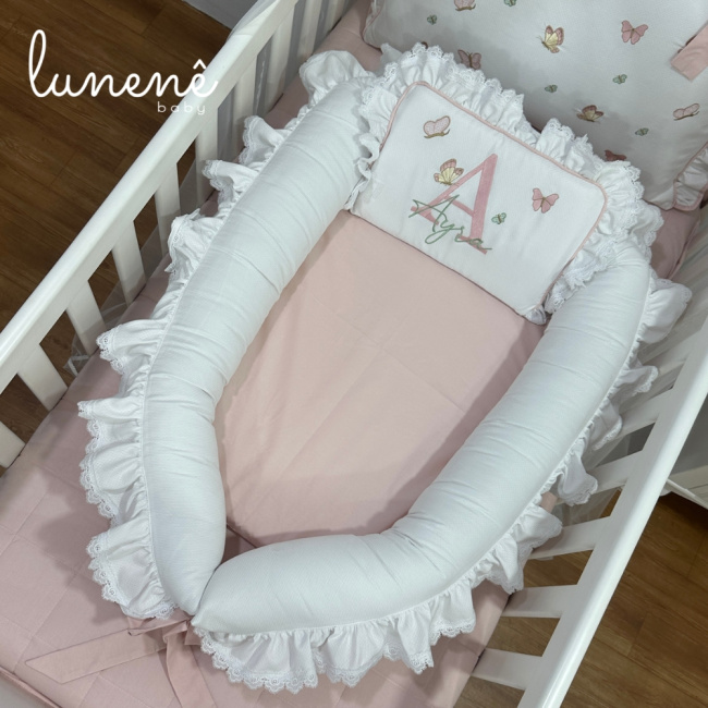 Ninho Redutor de Berço Personalizado 02 Peças Borboleta Ayra Baby 4680