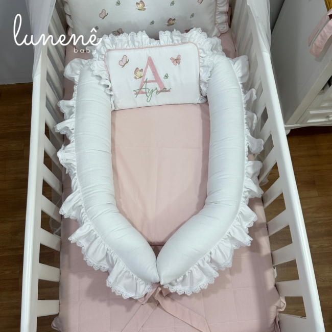 Ninho Redutor de Berço Personalizado 02 Peças Borboleta Ayra Baby 4680