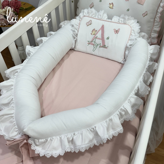 Ninho Redutor de Berço Personalizado 02 Peças Borboleta Ayra Baby 4680