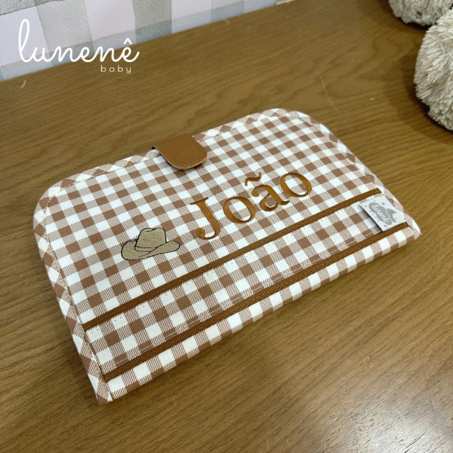 Porta Caderneta de Vacinação Xadrez Country Baby 03 Peças 4691
