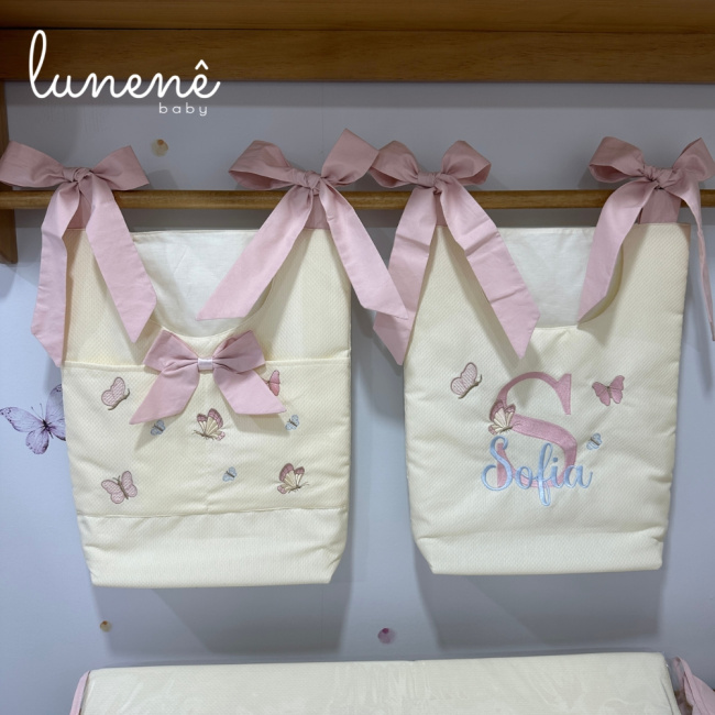 Porta Objeto 02 Peças Lunenê Baby Sofia 200 Fios 9105