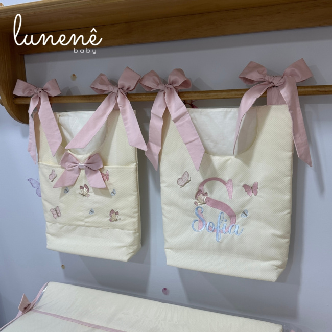 Porta Objeto 02 Peças Lunenê Baby Sofia 200 Fios 9105
