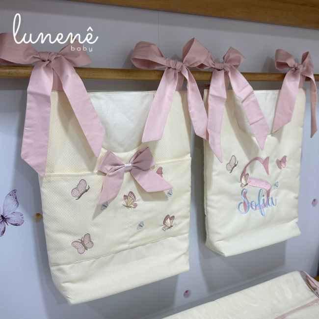 Porta Objeto 02 Peças Lunenê Baby Sofia 200 Fios 9105