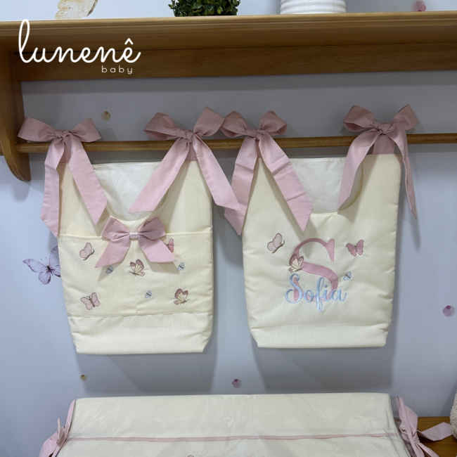 Porta Objeto 02 Peças Lunenê Baby Sofia 200 Fios 9105