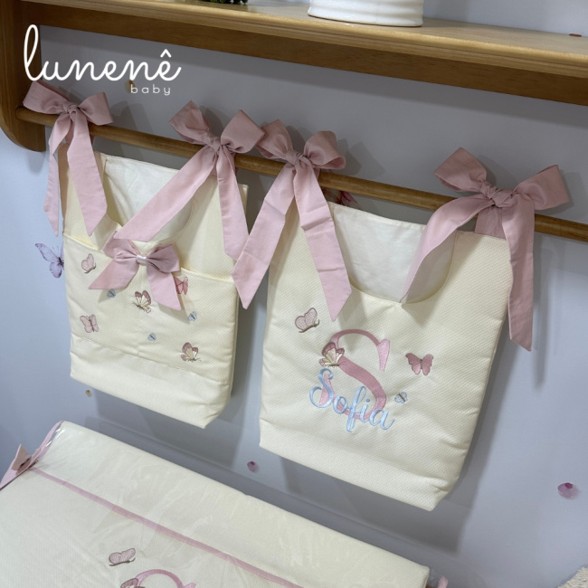 Porta Objeto 02 Peças Lunenê Baby Sofia 200 Fios 9105