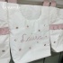 Porta Objeto 03 Peças Borboletas Rose Laura com Nome do Bebê