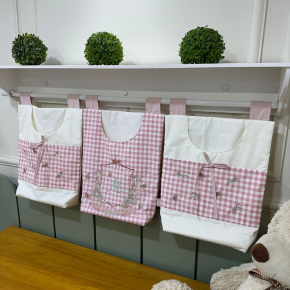 Porta Objeto 03 Peças Jardim Encantado Maitê 200 Fios 4525