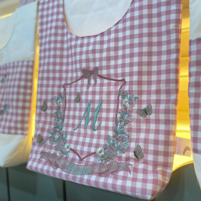 Porta Objeto 03 Peças Jardim Encantado Maitê 200 Fios 4525