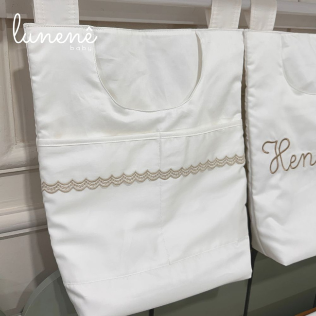 Porta Objeto 03 Peças Lunenê Baby Castelli Caqui 400 Fios 4579