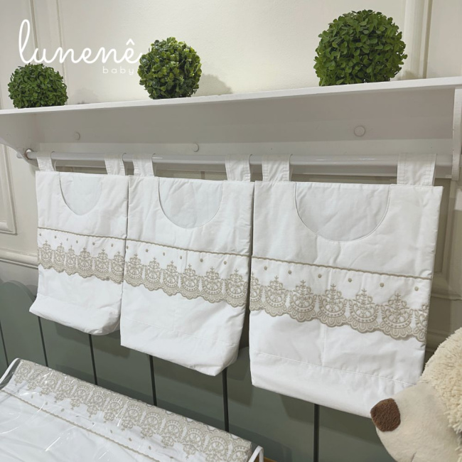 Porta Objeto 03 Peças Classic Caqui 200 Fios 4543