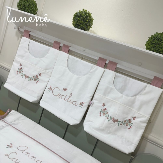 Porta Objeto 03 Peças Piquezinho Floral 400 Fios 4528