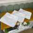 Porta Roupa Maternidade 03 Peças Personalizado Ramo de Flores Branco e Rosê