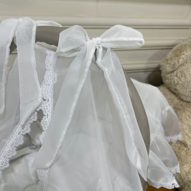 Protetor para Bebê Conforto em Voil Branco