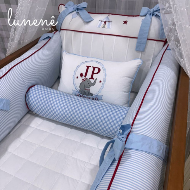Quarto Circo do Elefantinho Enxoval de Bebê Menino 4696