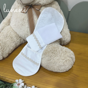 Regurgitador 02 Peças Lunenê Baby Castelli Caqui 400 Fios 4579