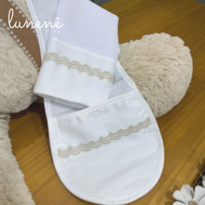 Regurgitador 02 Peças Lunenê Baby Castelli Caqui 400 Fios 4579