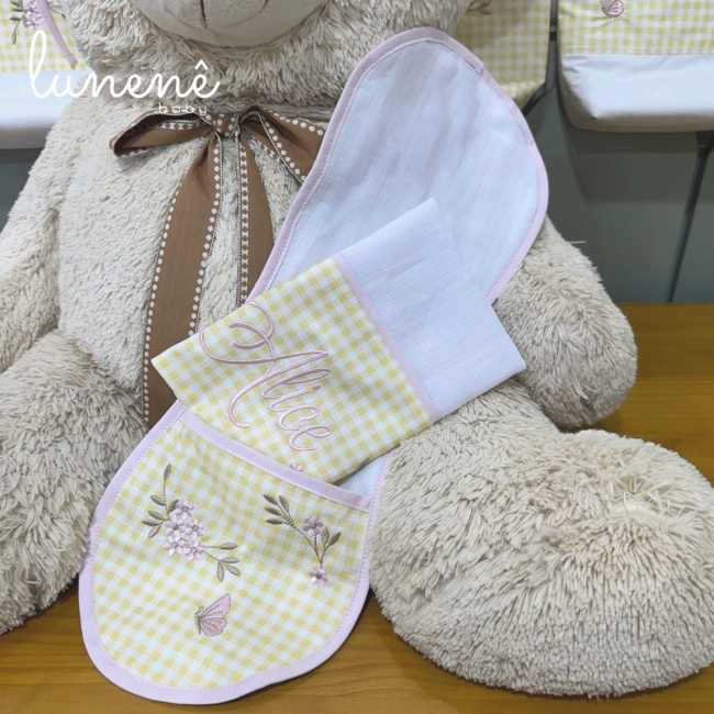 Regurgitador 02 Peças Lunenê Baby Jardim Encantado 200 Fios 4556