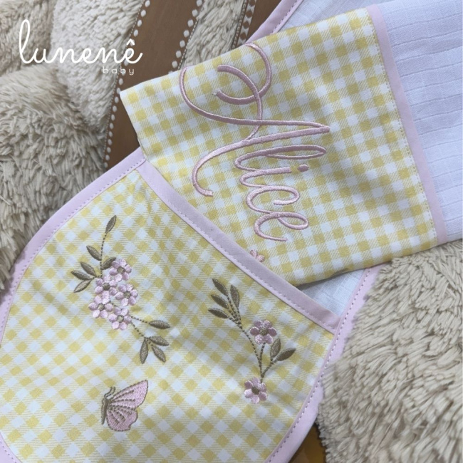 Regurgitador 02 Peças Lunenê Baby Jardim Encantado 200 Fios 4556