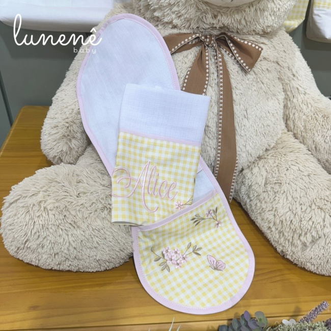 Regurgitador 02 Peças Lunenê Baby Jardim Encantado 200 Fios 4556