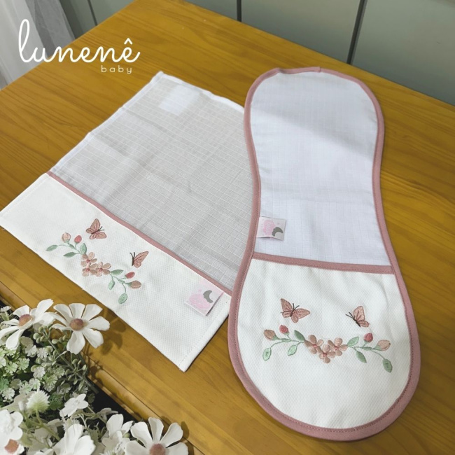 Regurgitador 02 Peças Piquezinho Floral 400 Fios 4528