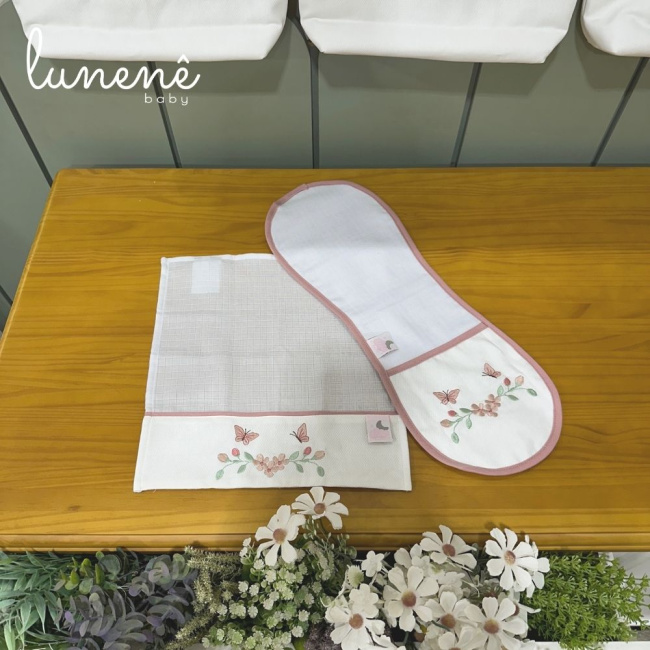 Regurgitador 02 Peças Piquezinho Floral 400 Fios 4528