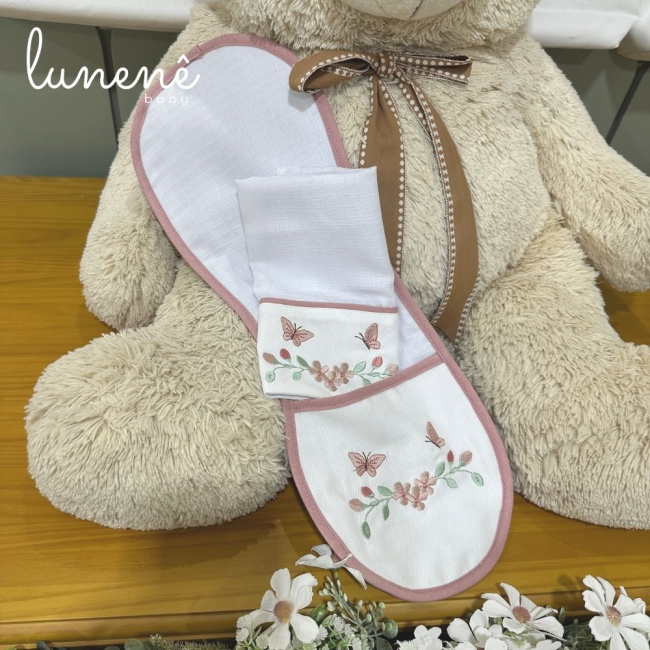 Regurgitador 02 Peças Piquezinho Floral 400 Fios 4528