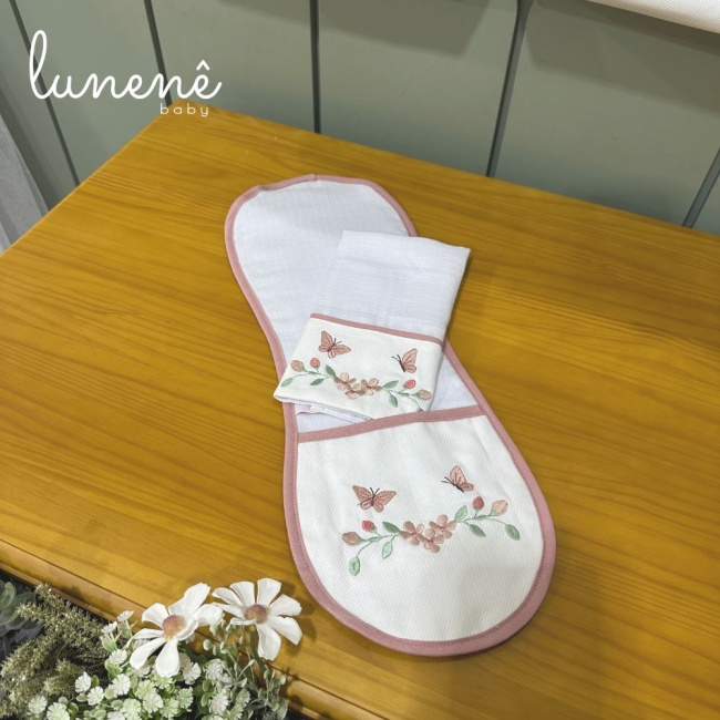 Regurgitador 02 Peças Piquezinho Floral 400 Fios 4528