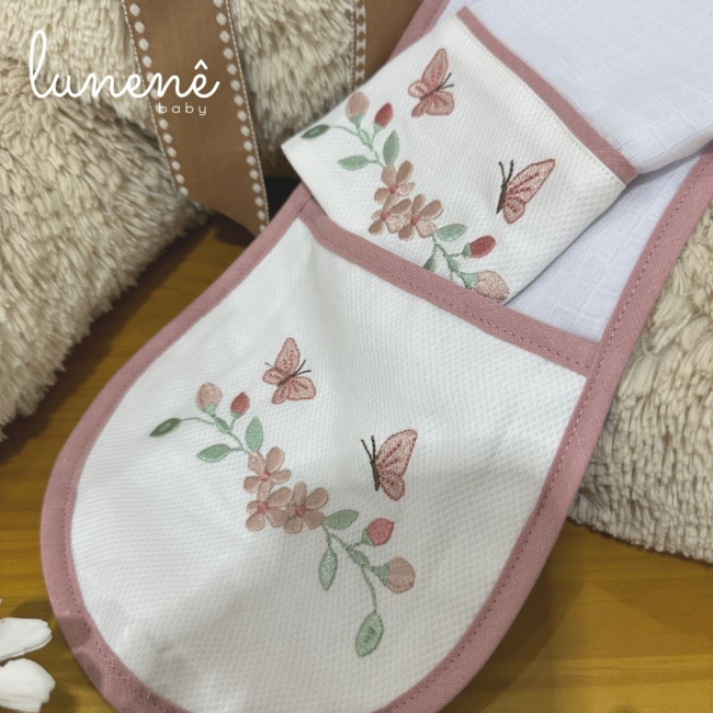 Regurgitador 02 Peças Piquezinho Floral 400 Fios 4528