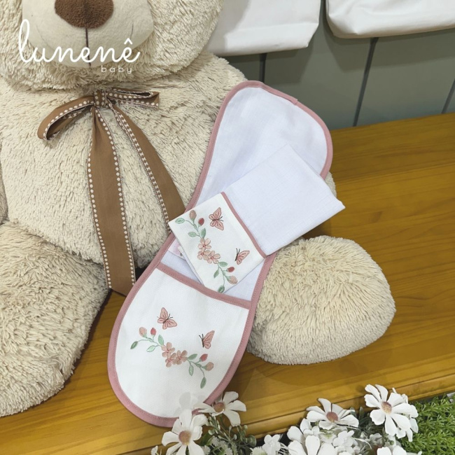 Regurgitador 02 Peças Piquezinho Floral 400 Fios 4528