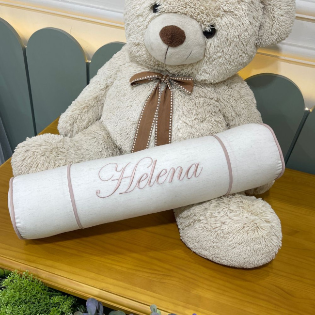 Rolo Pezeira Personalizado Linho Florence Terracota