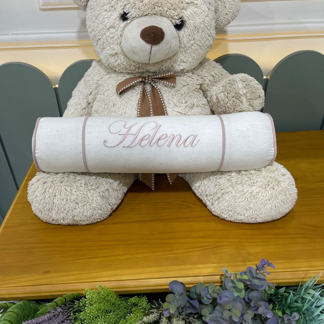 Rolo Pezeira Personalizado Linho Florence Terracota