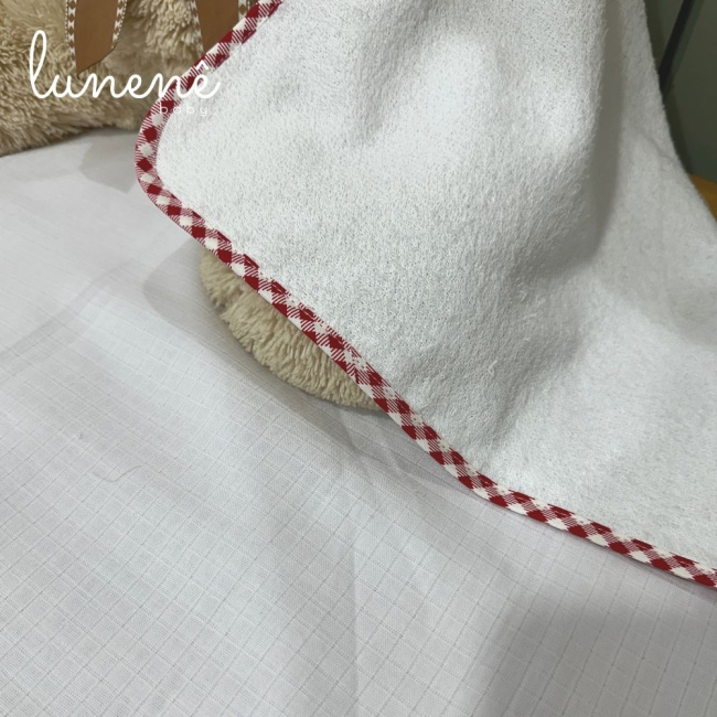 Toalha de Banho Forrada com Fralda Cerejinha Vermelha 4372