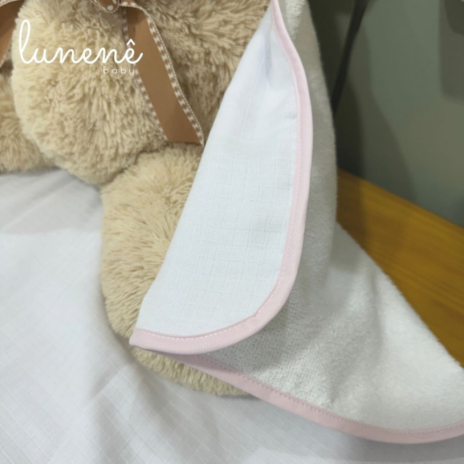 Toalha de Banho Forrada com Fralda Jardim Encantado 200 Fios 4556